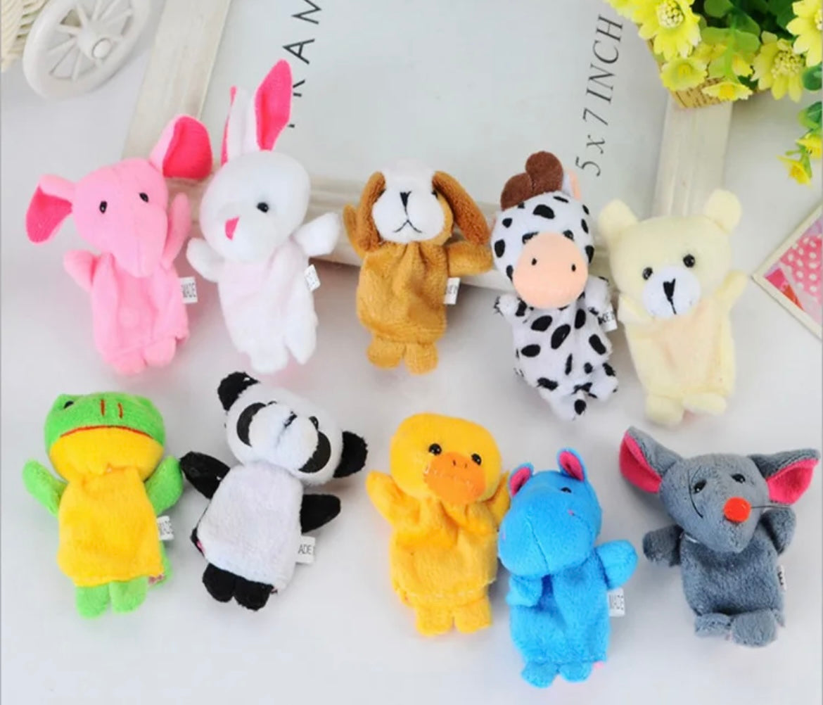 Animal Finger Puppets (Set of 10) – A Powerful Teaching Aid for Early Learning