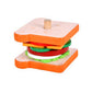 STEM Wooden Burger & Sandwich Stacking Toy – Pretend Play Learning Set (3+ Years)