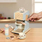 Kid Coffee Maker Playset with Grinder – Wooden Pretend Play Café Set