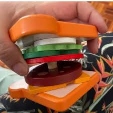 STEM Wooden Burger & Sandwich Stacking Toy – Pretend Play Learning Set (3+ Years)