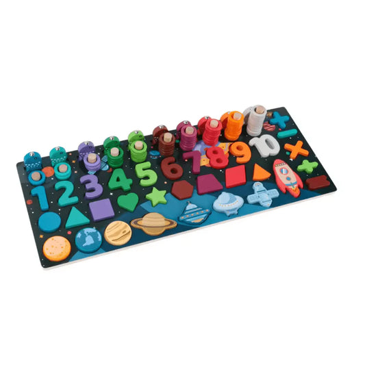Explore Space Wooden Solar System Educational Puzzle & Activity Board