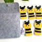 bubble bee finger puppets with a storage bag.