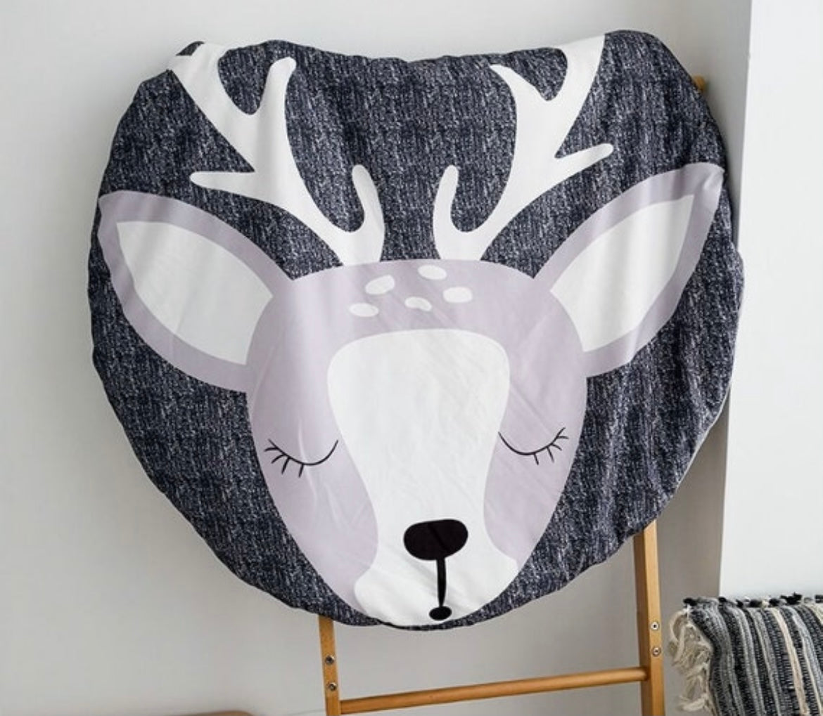 Super Cute Deer Cotton Mat