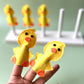 DUCK FINGER PUPPETS (WITH A  BAG AND A STAND)