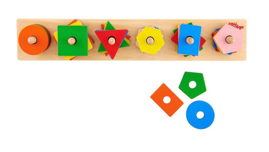 Wooden Shape Stacker – Explore Shapes, Colors & Spatial Skills Through Play